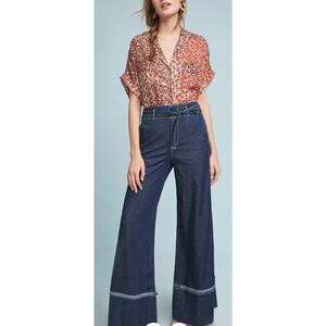 Pilcro & the Letterpress by Anthropologie Womens Jeans Size 27 Wide Leg Festival